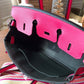HM Birkin Dark Pink For Women Silver Toned Hardware 9.8in/25cm