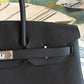 HM Birkin Black For Women Silver Toned Hardware 11.8in/30cm