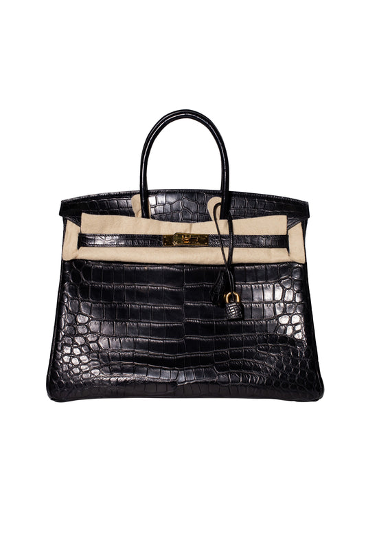 Hermes Birkin 35 Matt Crocodile GHW