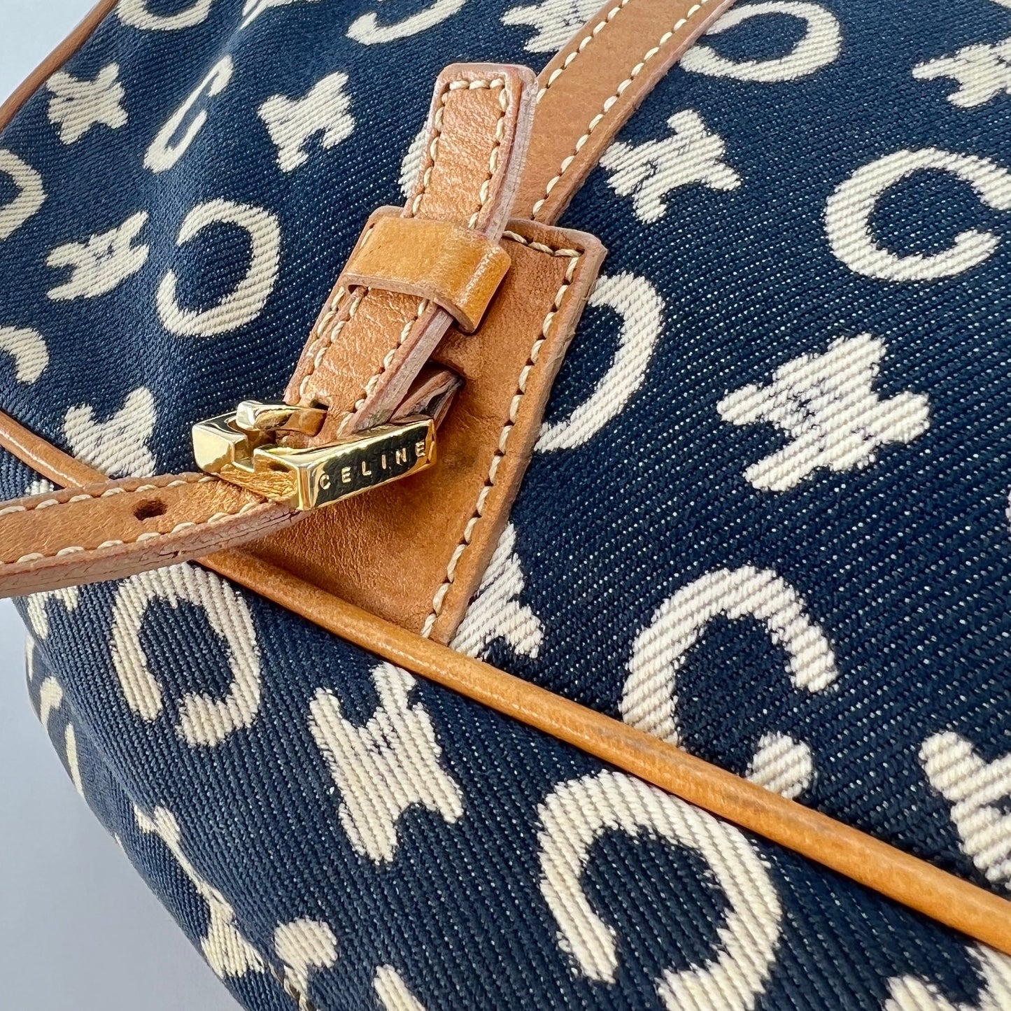 Celine Vintage Canvas Shoulder Bag