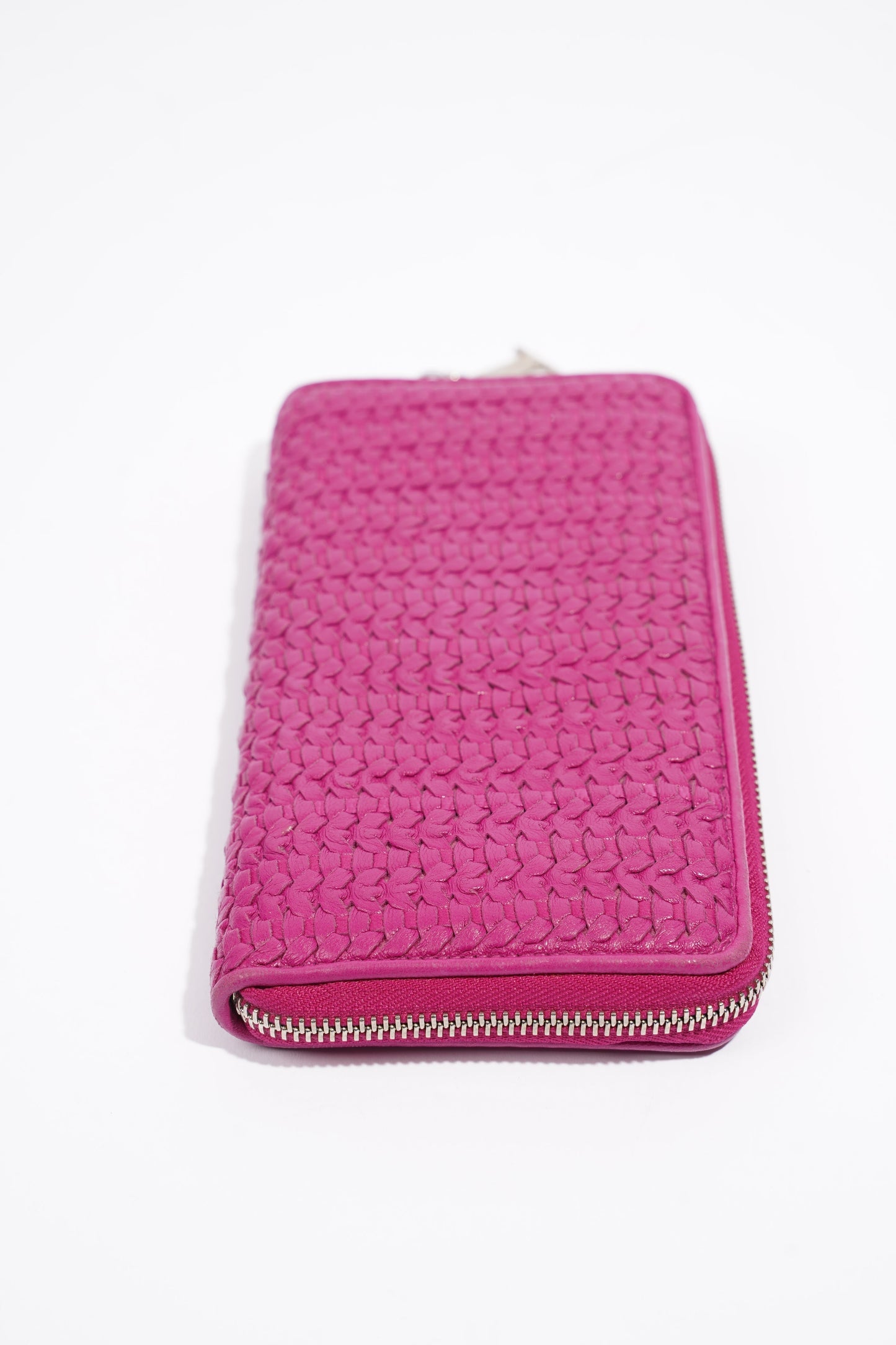 Christian Dior Zip Wallet Pink Leather