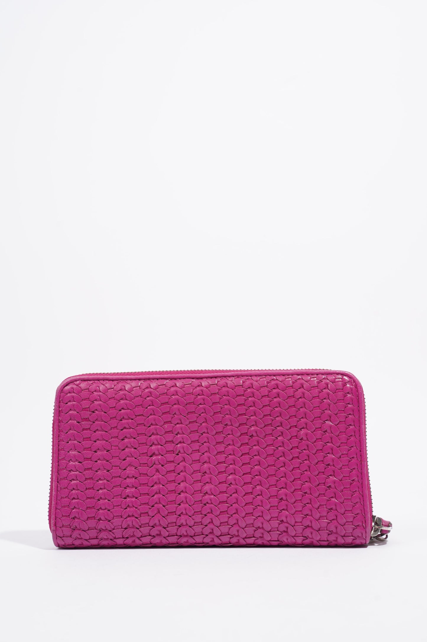 Christian Dior Zip Wallet Pink Leather