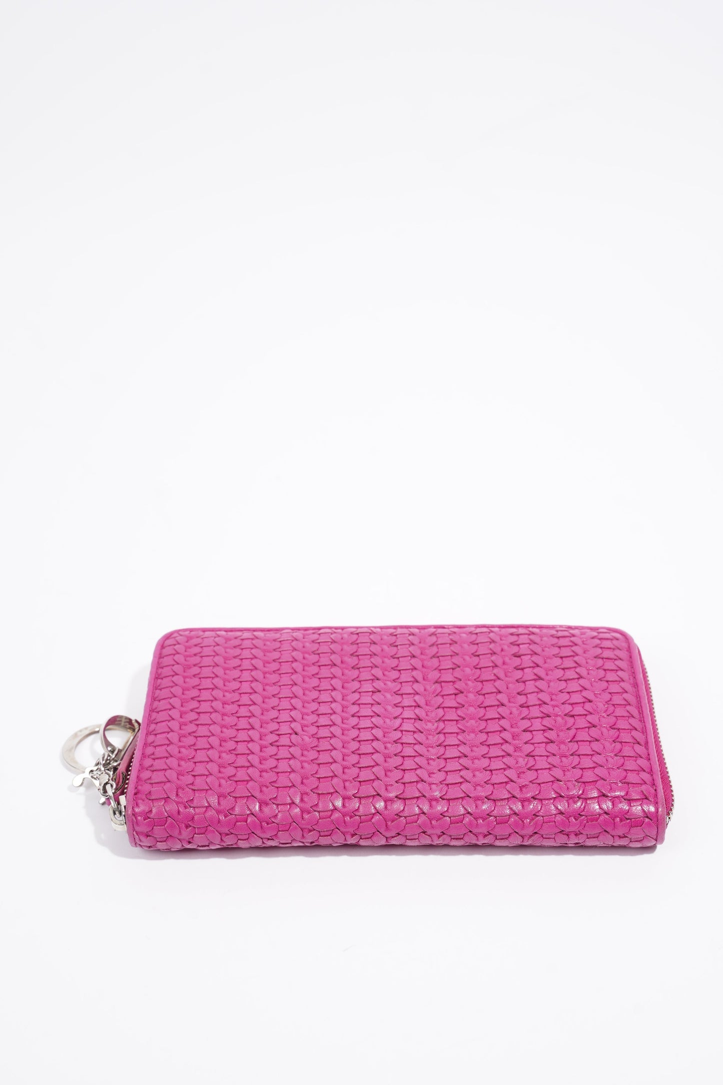 Christian Dior Zip Wallet Pink Leather