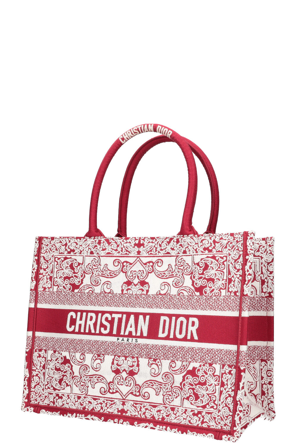 CHRISTIAN DIOR Book Tote Red & White