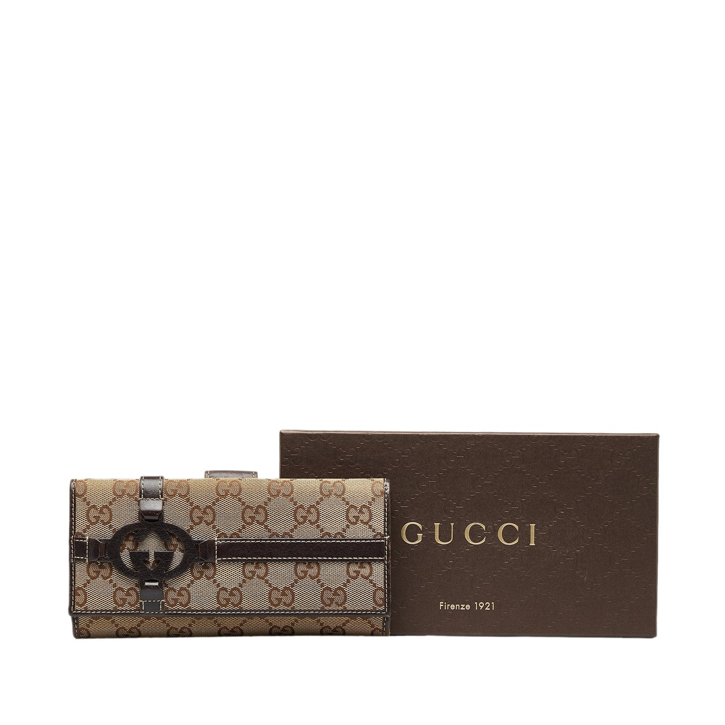 GUCCI GG Canvas Royal Continental Wallet Long Wallets