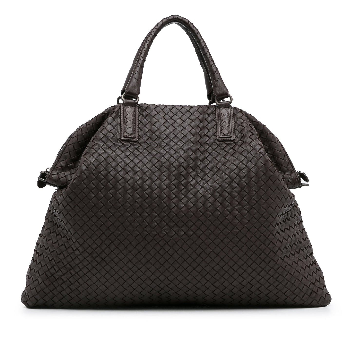 Brown Bottega Veneta Maxi Intrecciato Convertible Tote Satchel