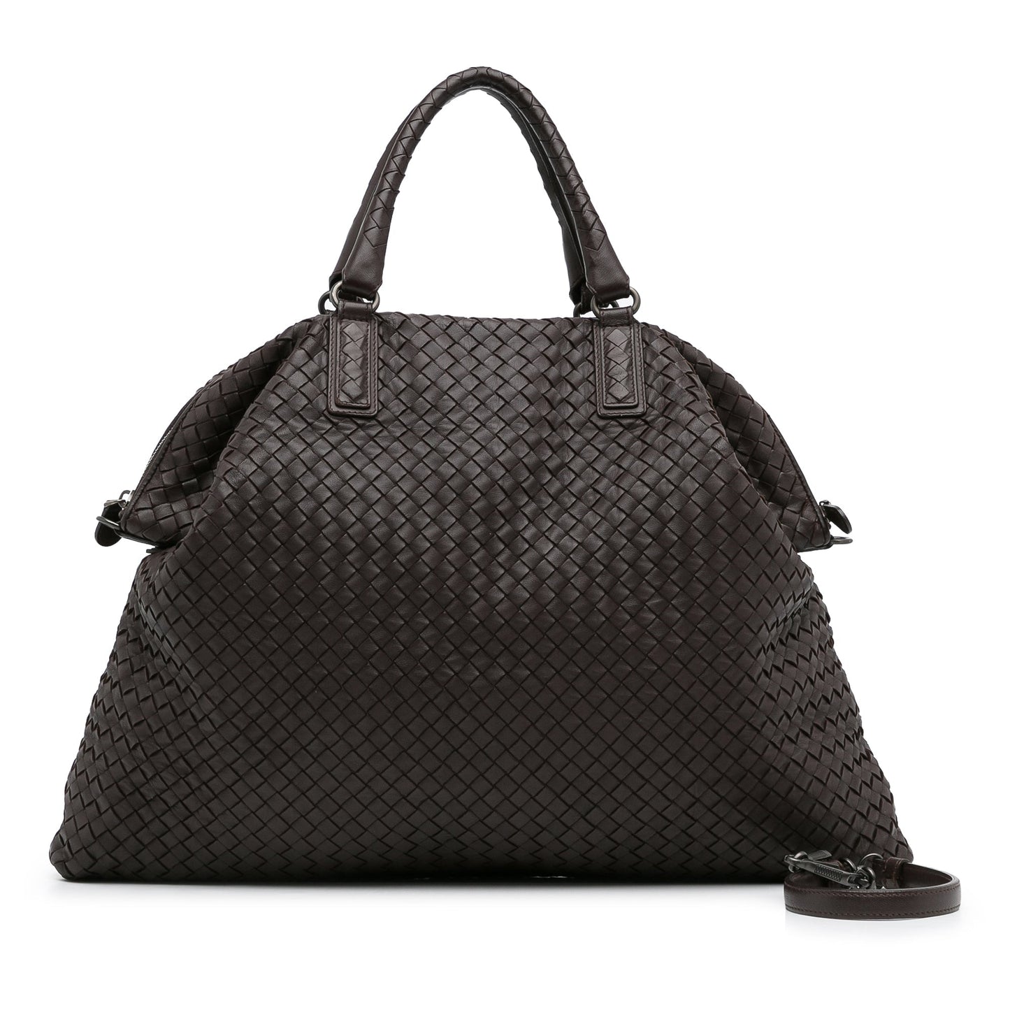 Brown Bottega Veneta Maxi Intrecciato Convertible Tote Satchel