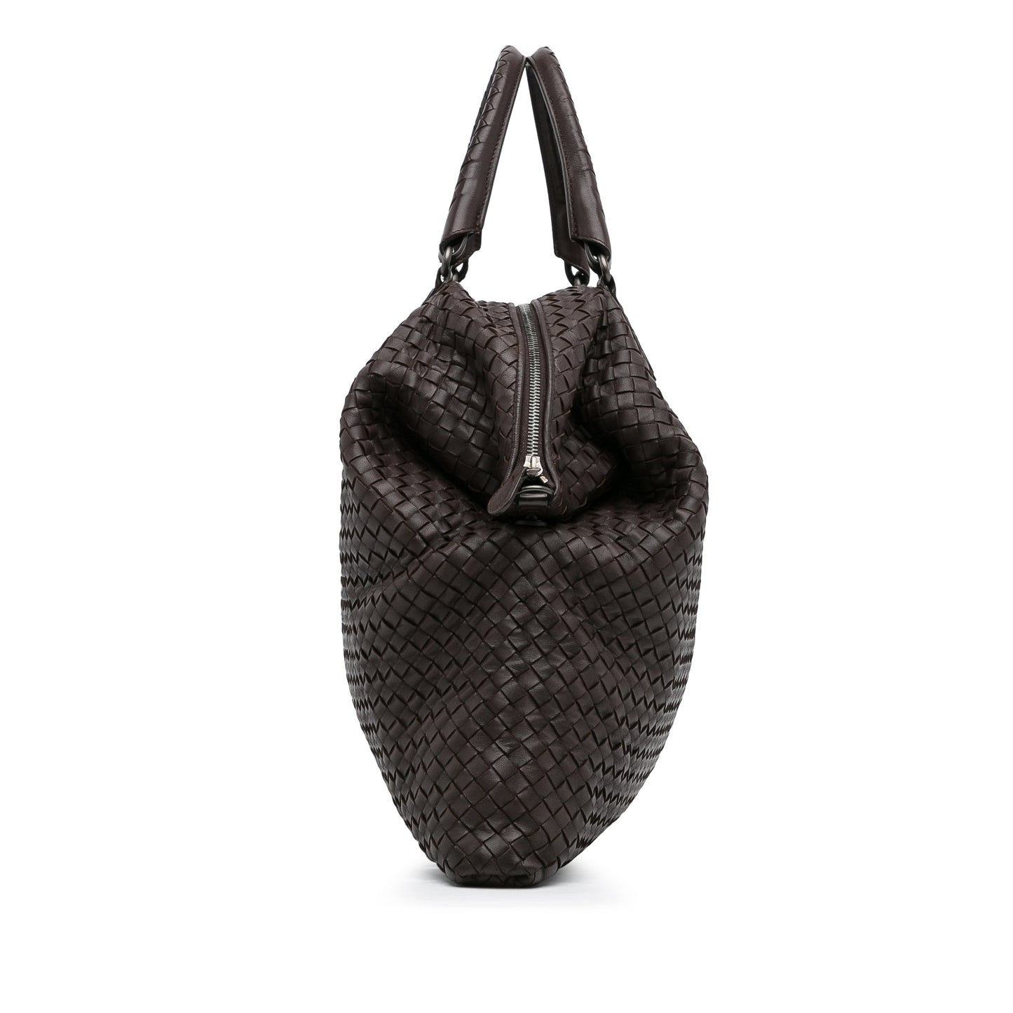 Brown Bottega Veneta Maxi Intrecciato Convertible Tote Satchel