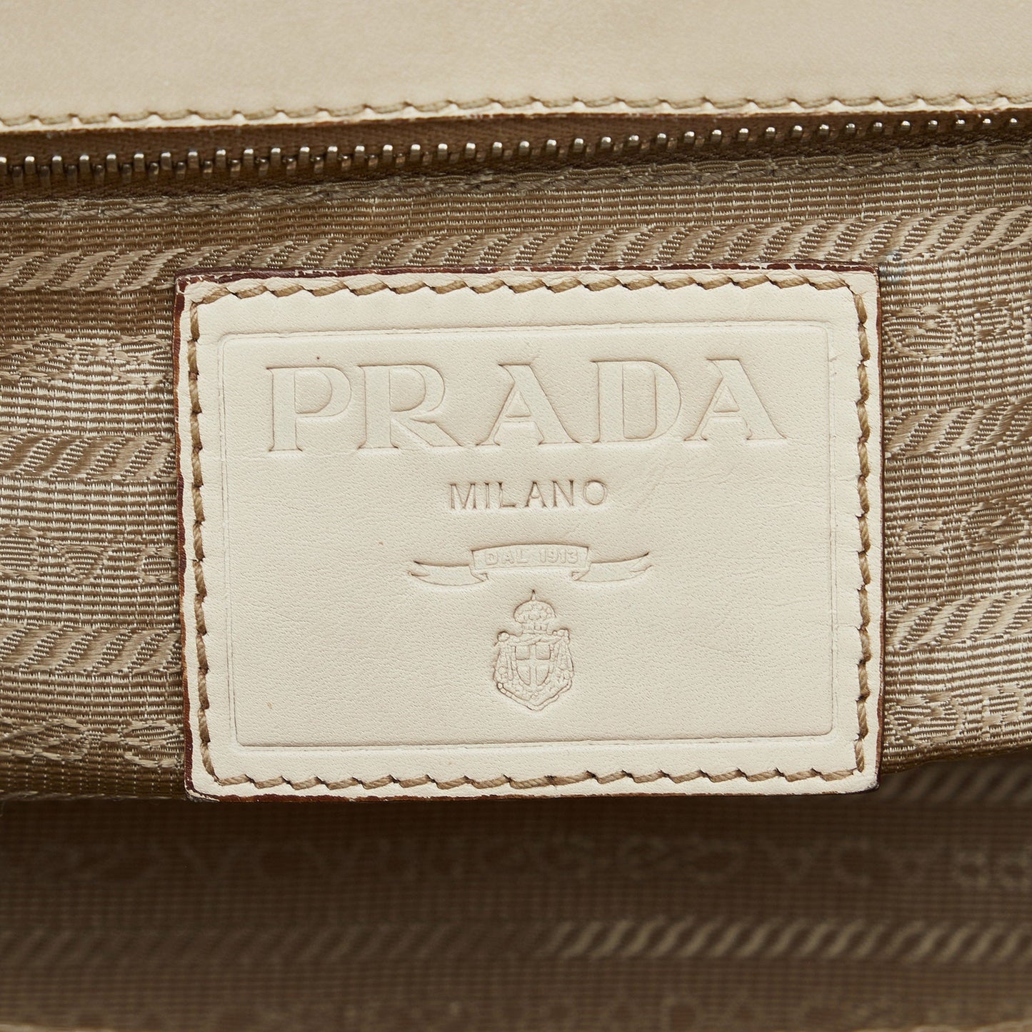 PRADA Canapa Logo Frame Handbag