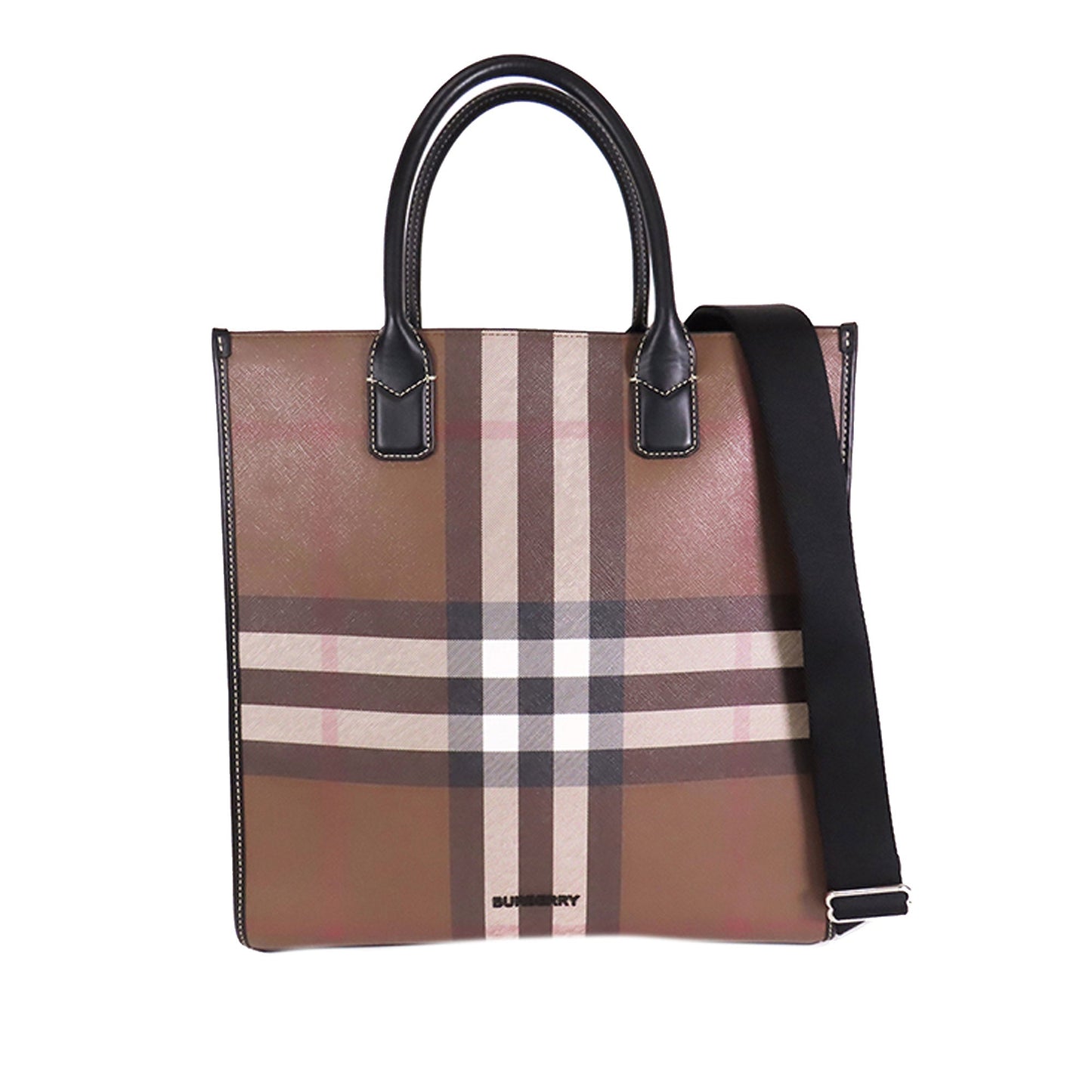 Brown BBR Slim Denny Vertical Tote Satchel