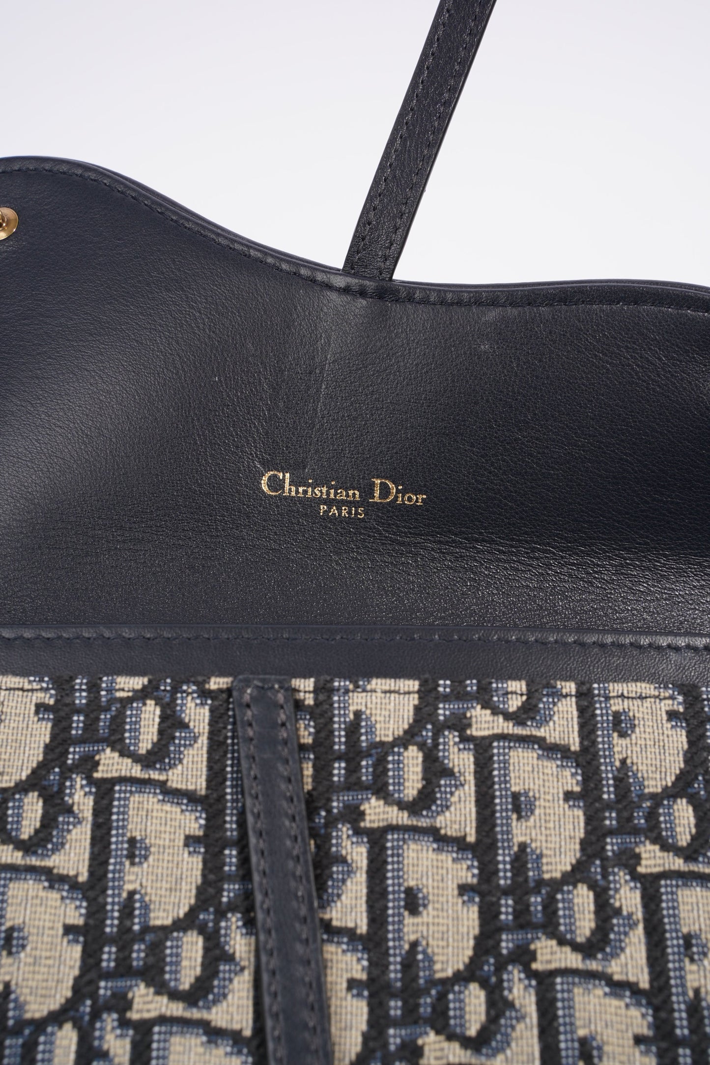 Christian Dior Saddle Wallet On Chain Oblique Canvas