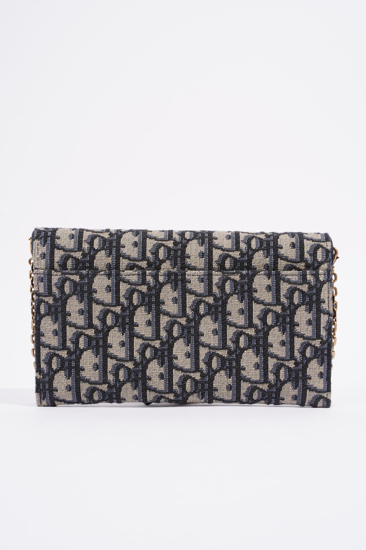 Christian Dior Saddle Wallet On Chain Oblique Canvas