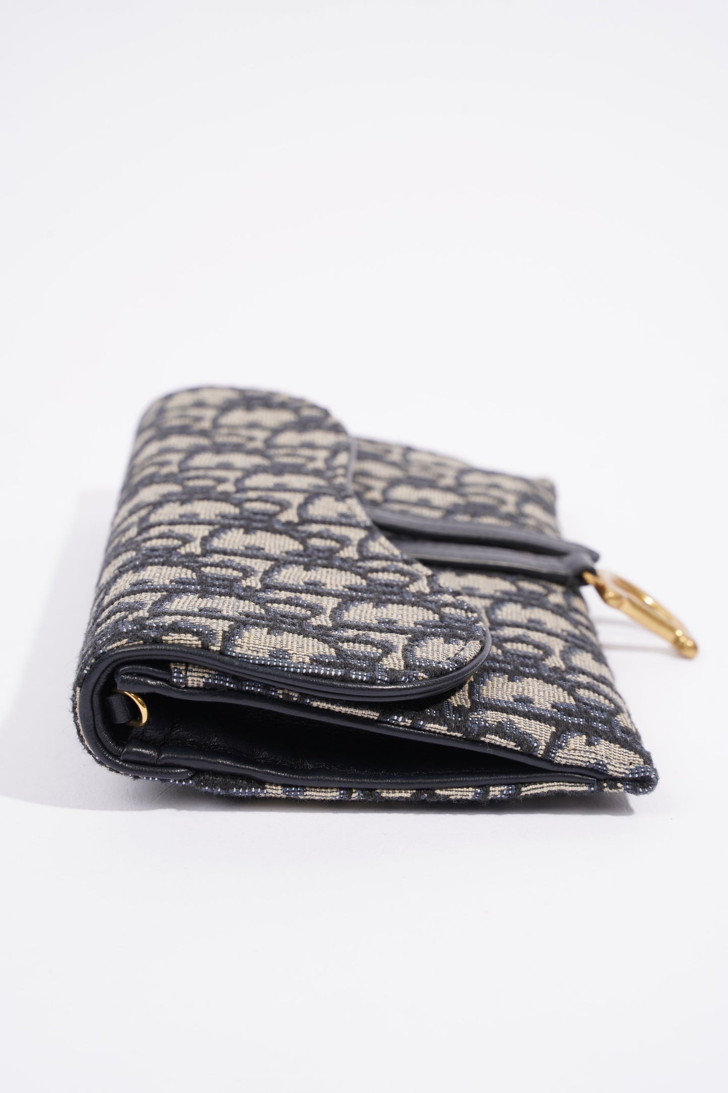 Christian Dior Saddle Wallet On Chain Oblique Canvas