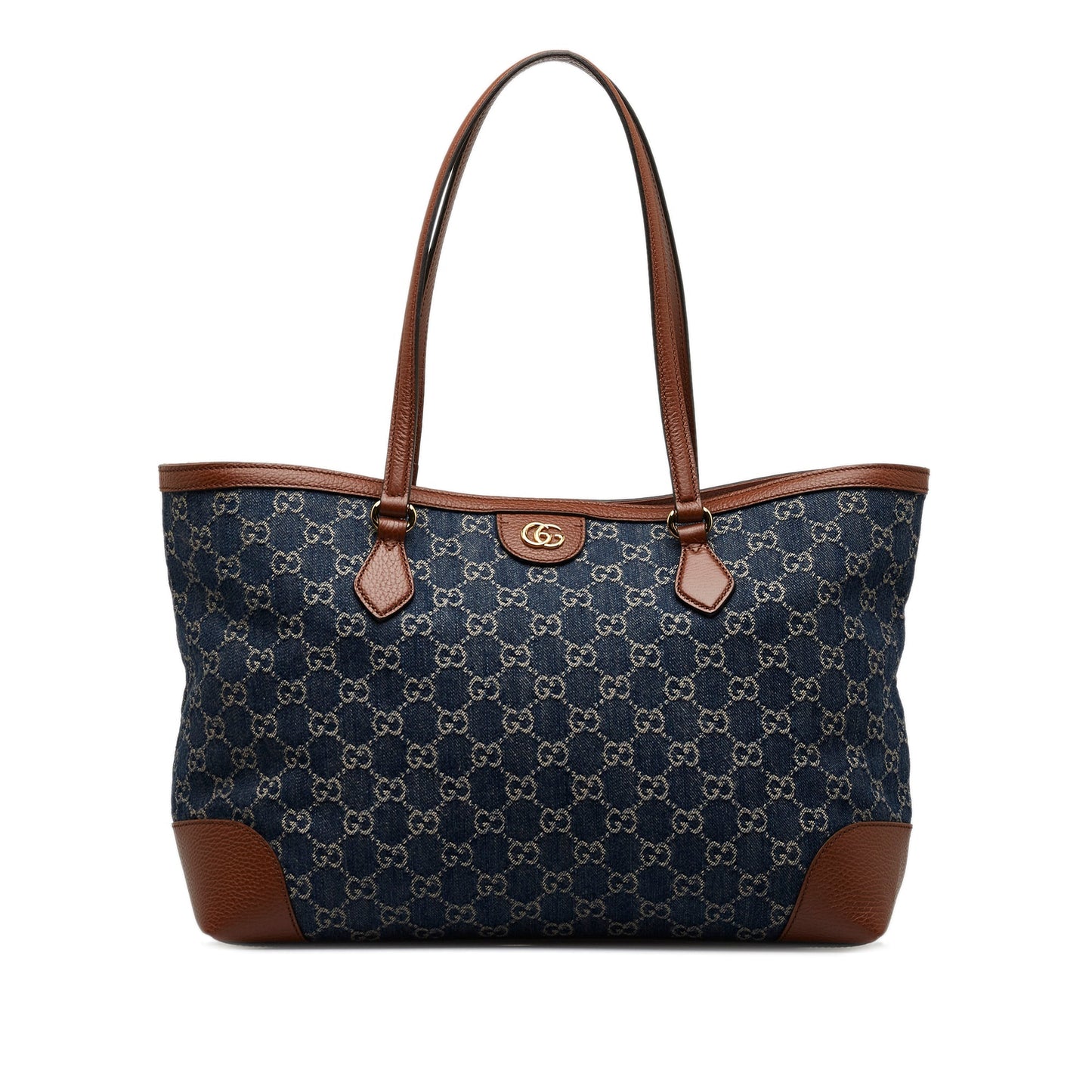 GUCCI Medium GG Denim Ophidia Shopping Tote Tote Bag