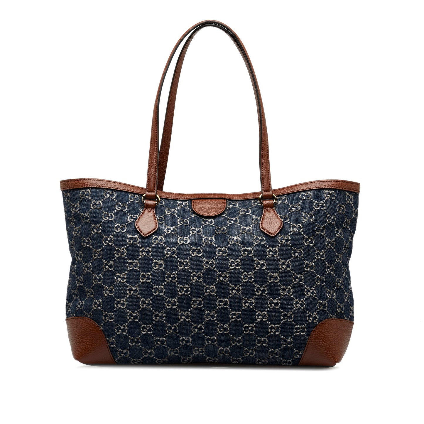 GUCCI Medium GG Denim Ophidia Shopping Tote Tote Bag