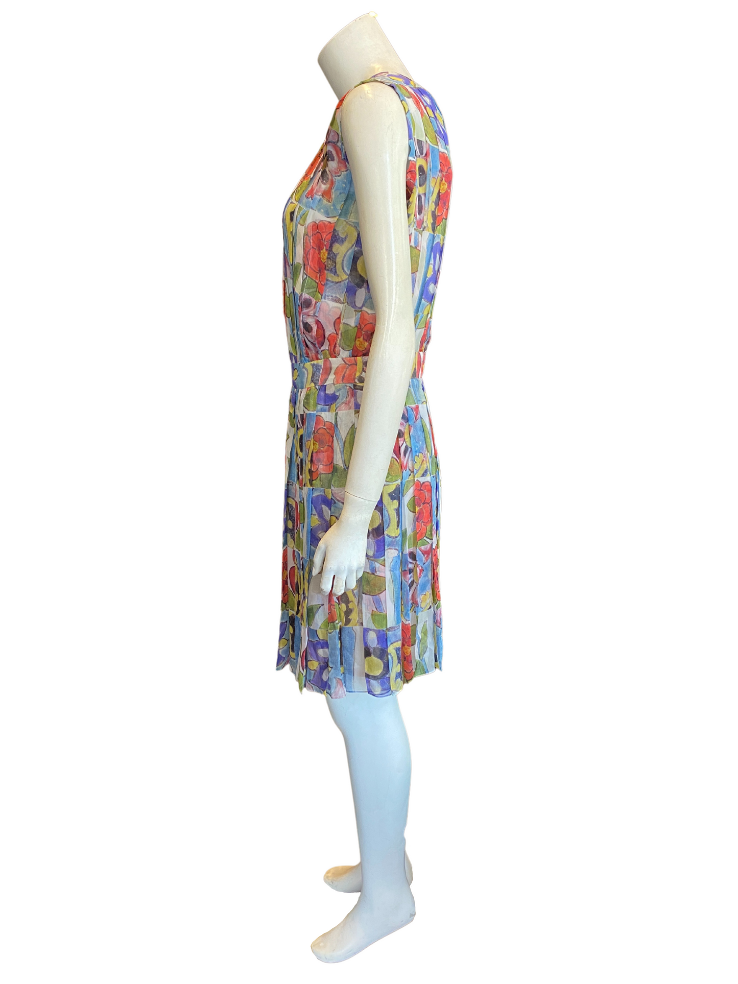 Chanel Silk Floral Pleated Dress |M|FR38|US6|