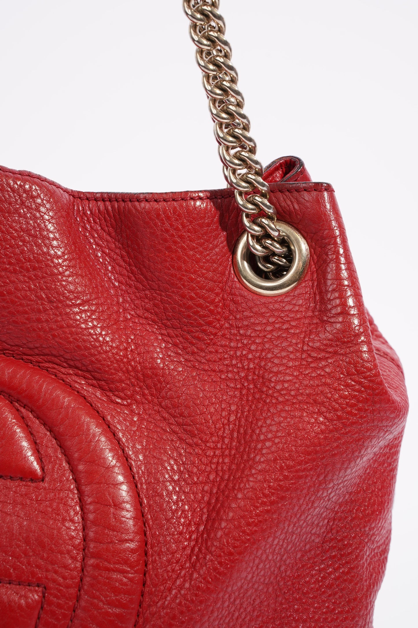 Gucci Soho Tote Red Leather