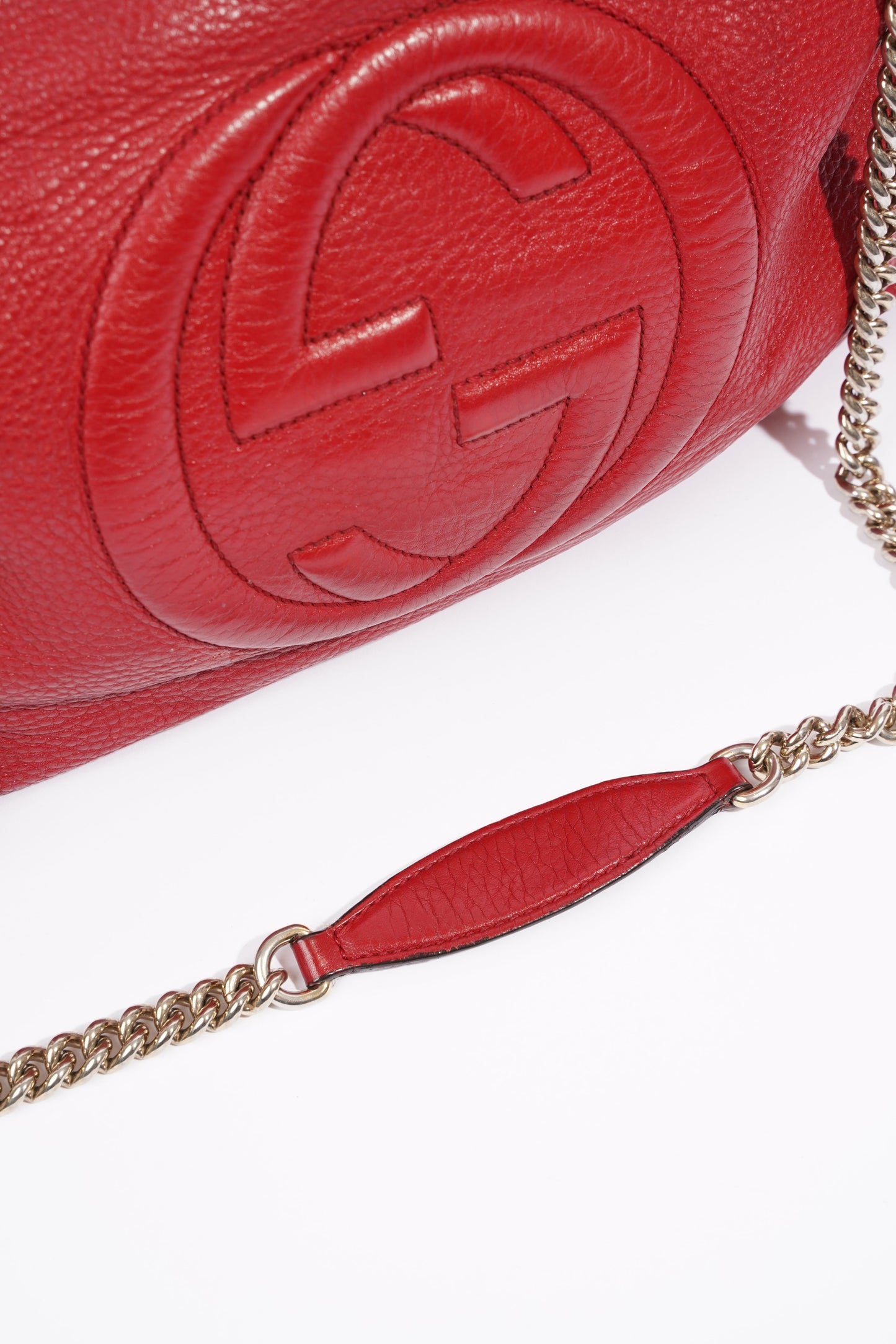 Gucci Soho Tote Red Leather