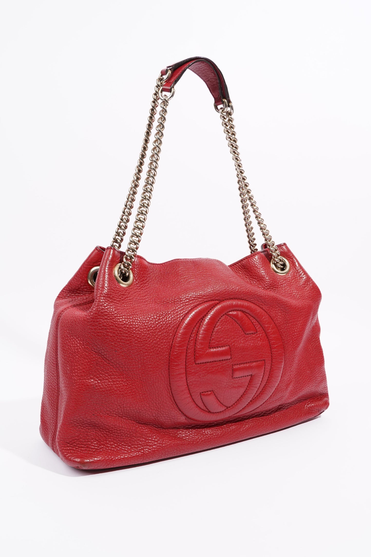 Gucci Soho Tote Red Leather