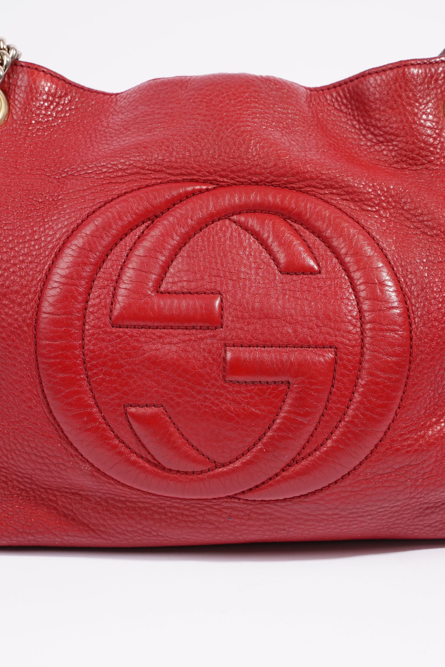 Gucci Soho Tote Red Leather