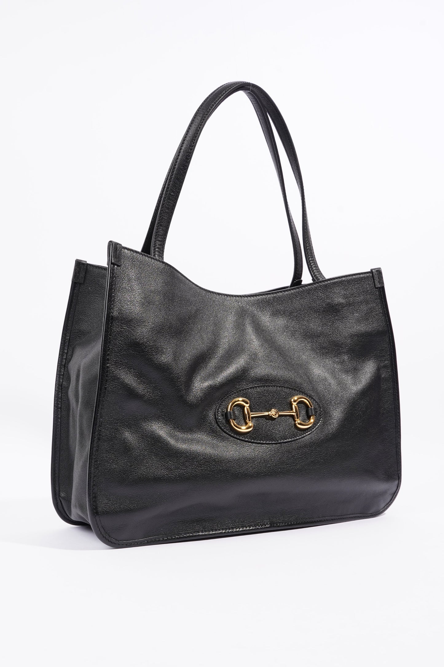 Gucci Horsebit Tote Black Leather