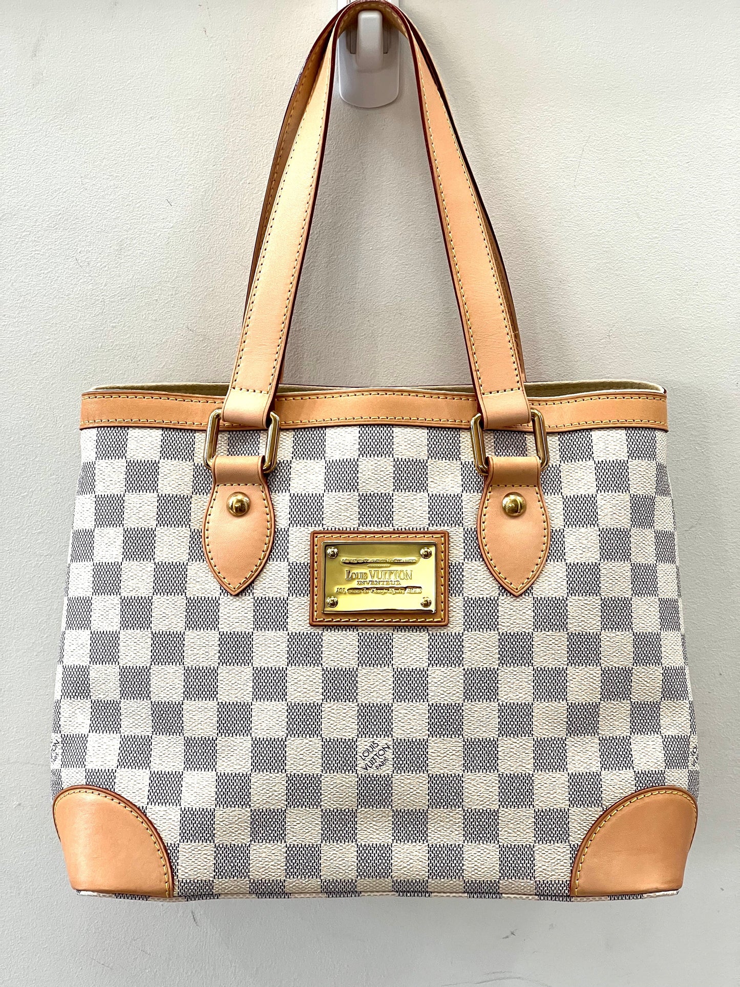 LOUIS VUITTON DAMIER AZUR HAMPSTEAD PM TOTE BAG