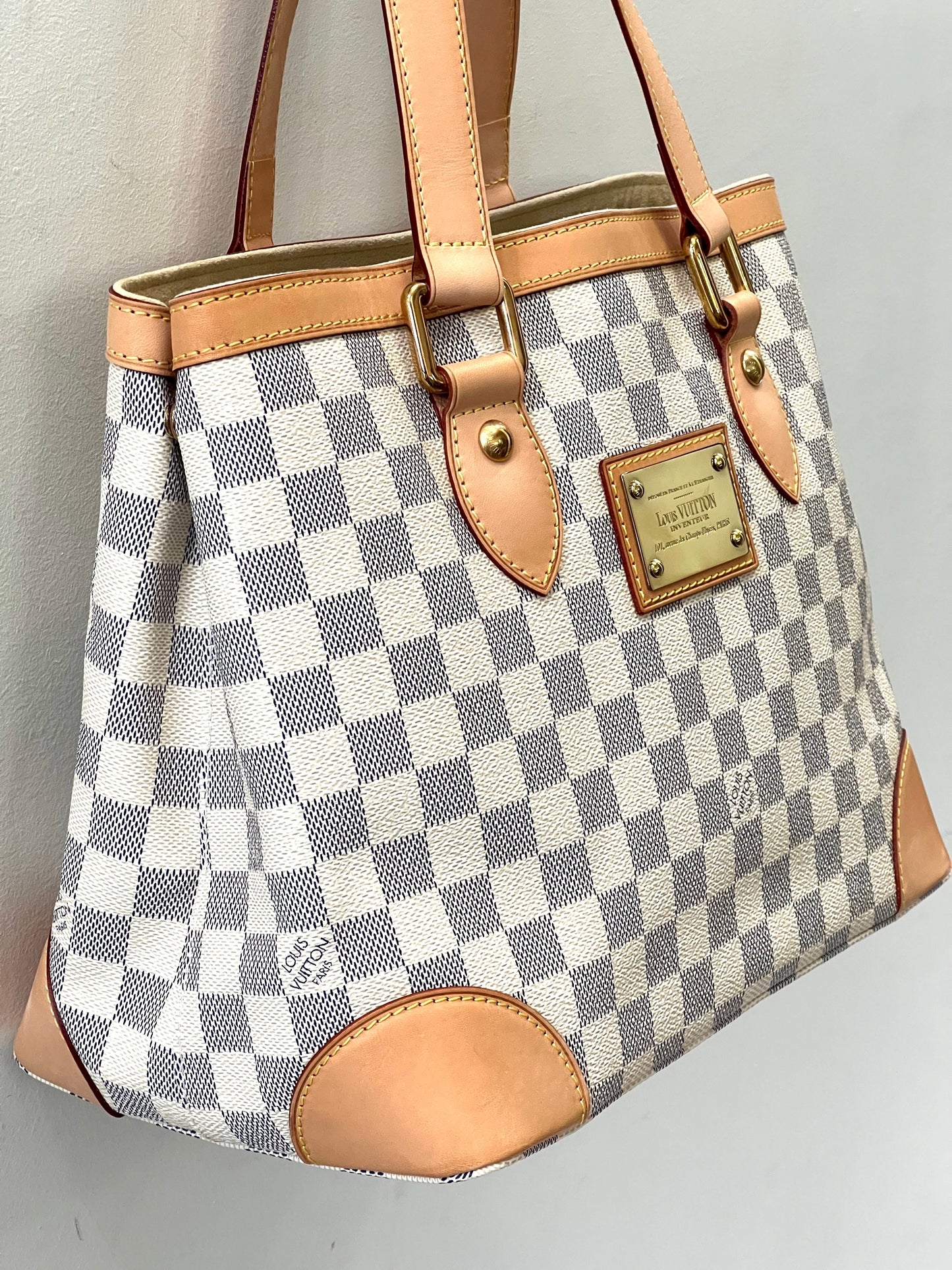 LOUIS VUITTON DAMIER AZUR HAMPSTEAD PM TOTE BAG