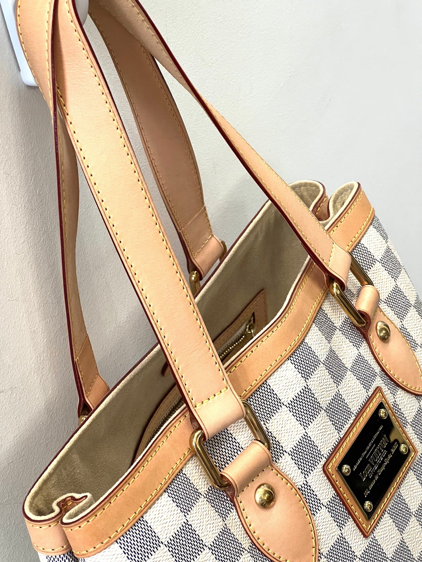 LOUIS VUITTON DAMIER AZUR HAMPSTEAD PM TOTE BAG