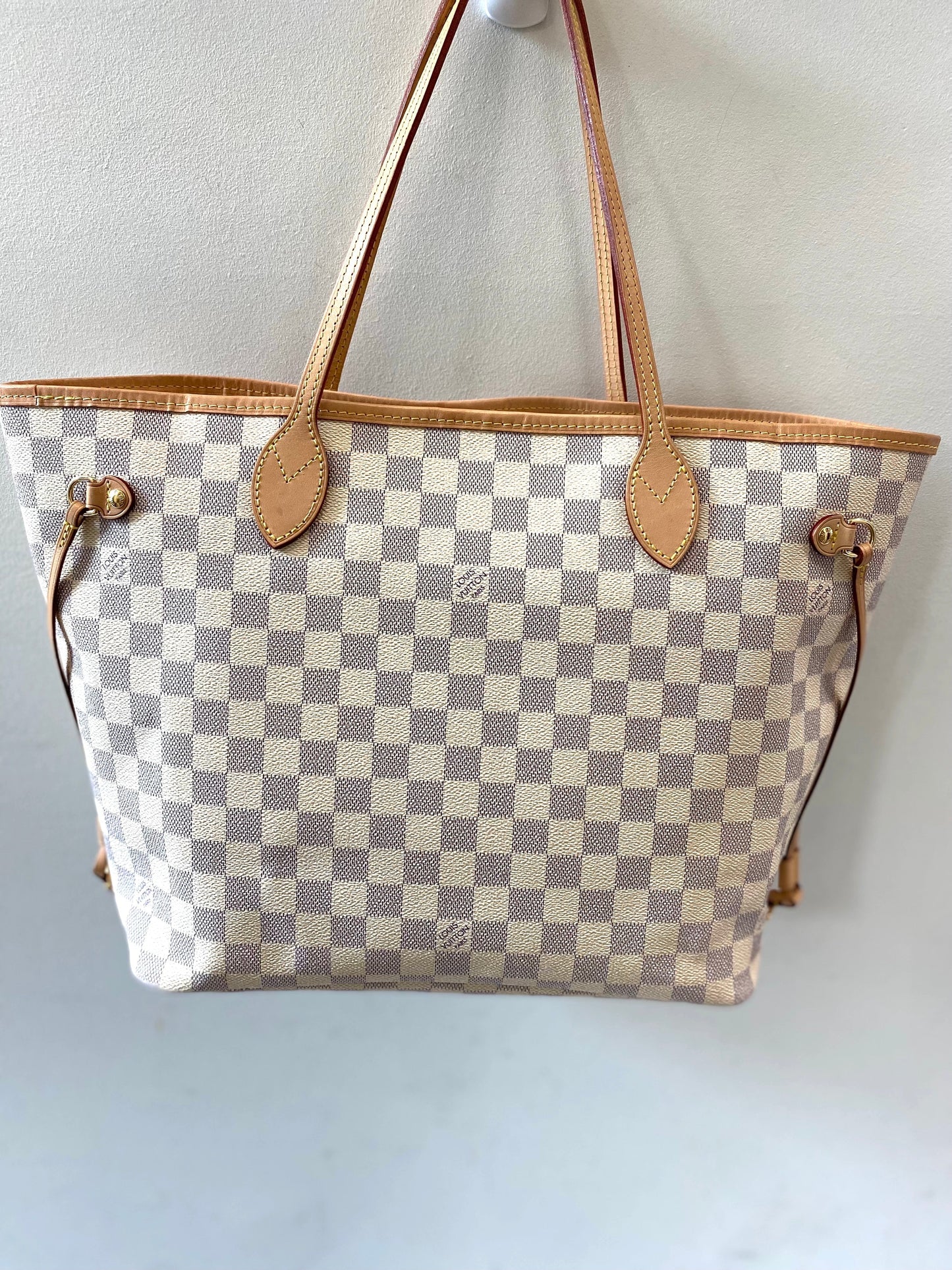 LOUIS VUITTON DAMIER AZUR NEVERFULL MM TOTE BAG