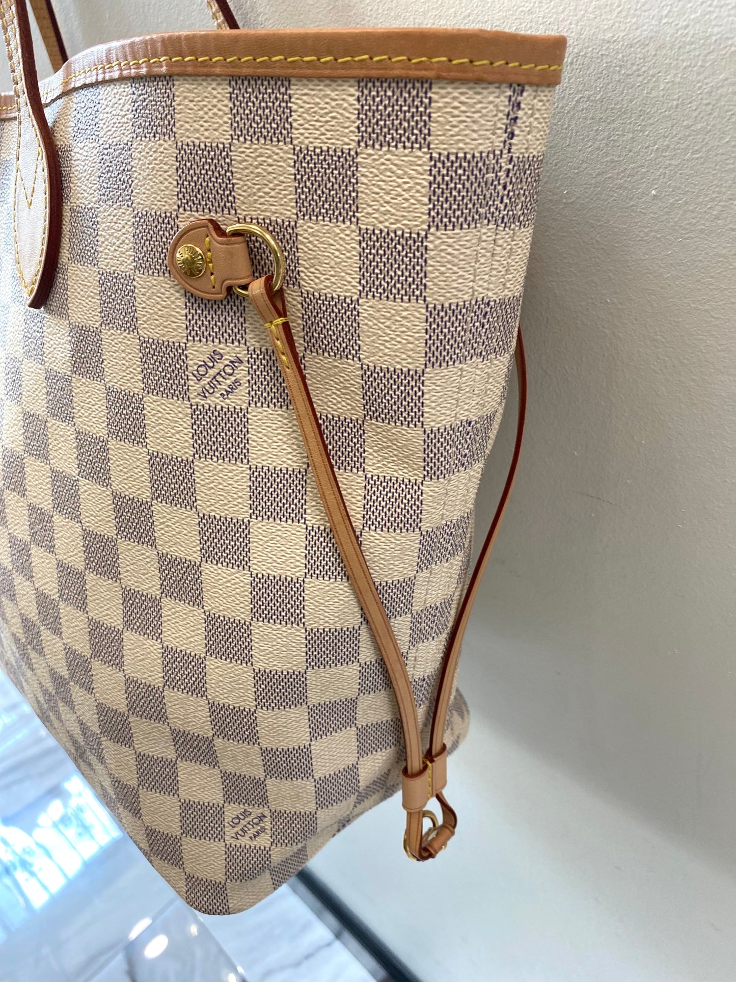 LOUIS VUITTON DAMIER AZUR NEVERFULL MM TOTE BAG