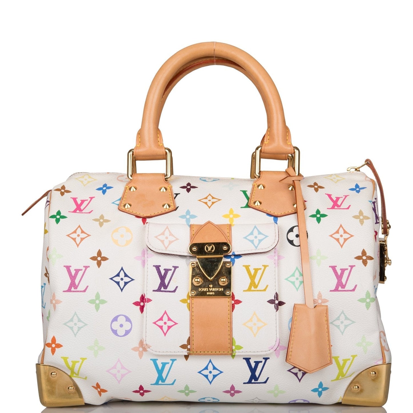 Louis Vuitton Monogram Multicolor White Speedy 30 (Preloved - Excellent)