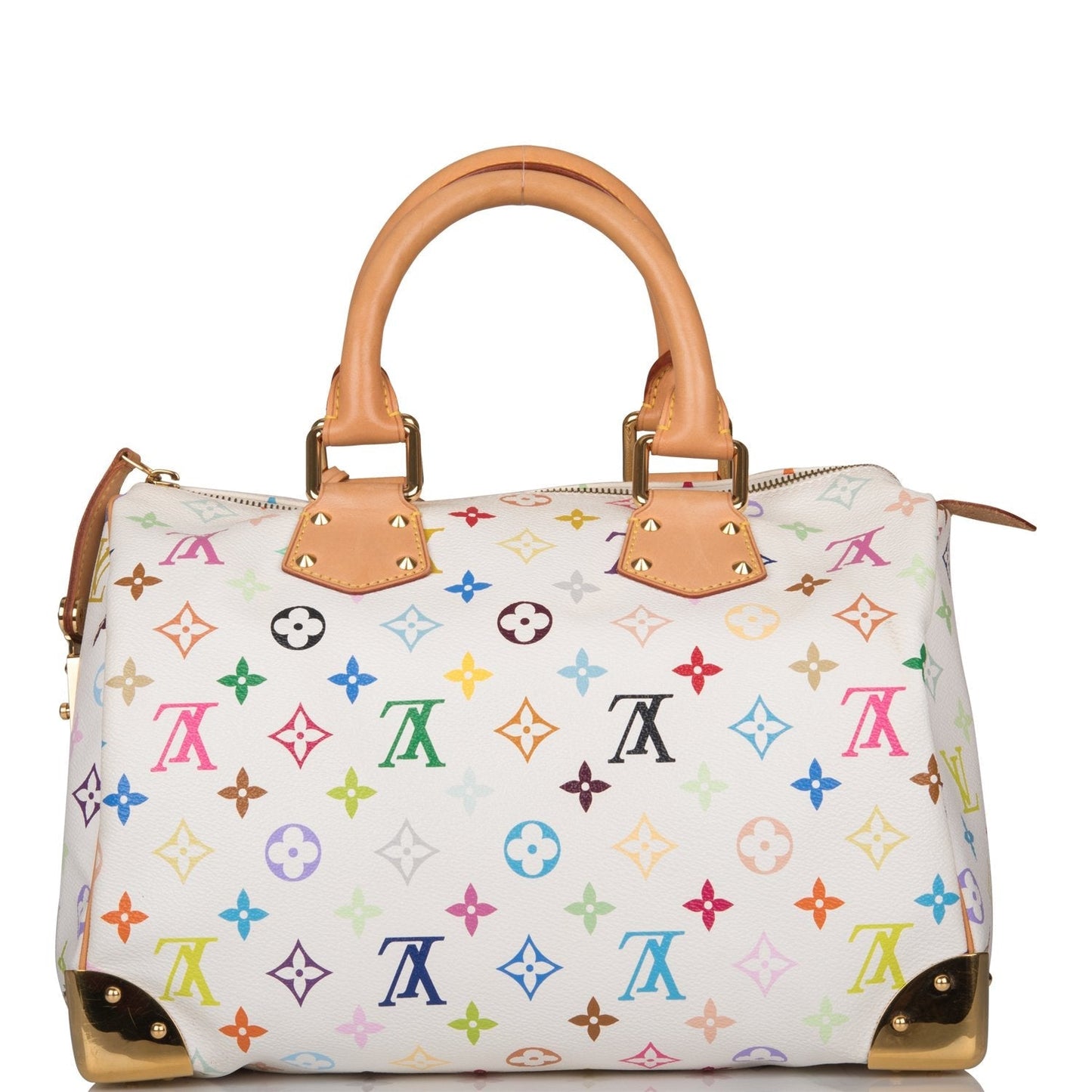 Louis Vuitton Monogram Multicolor White Speedy 30 (Preloved - Excellent)