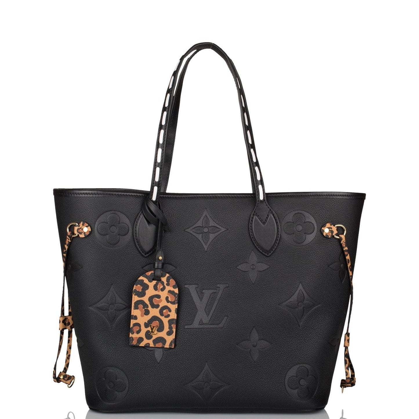 Louis Vuitton Black Wild At Heart Giant Monogram Empreinte Neverfull MM