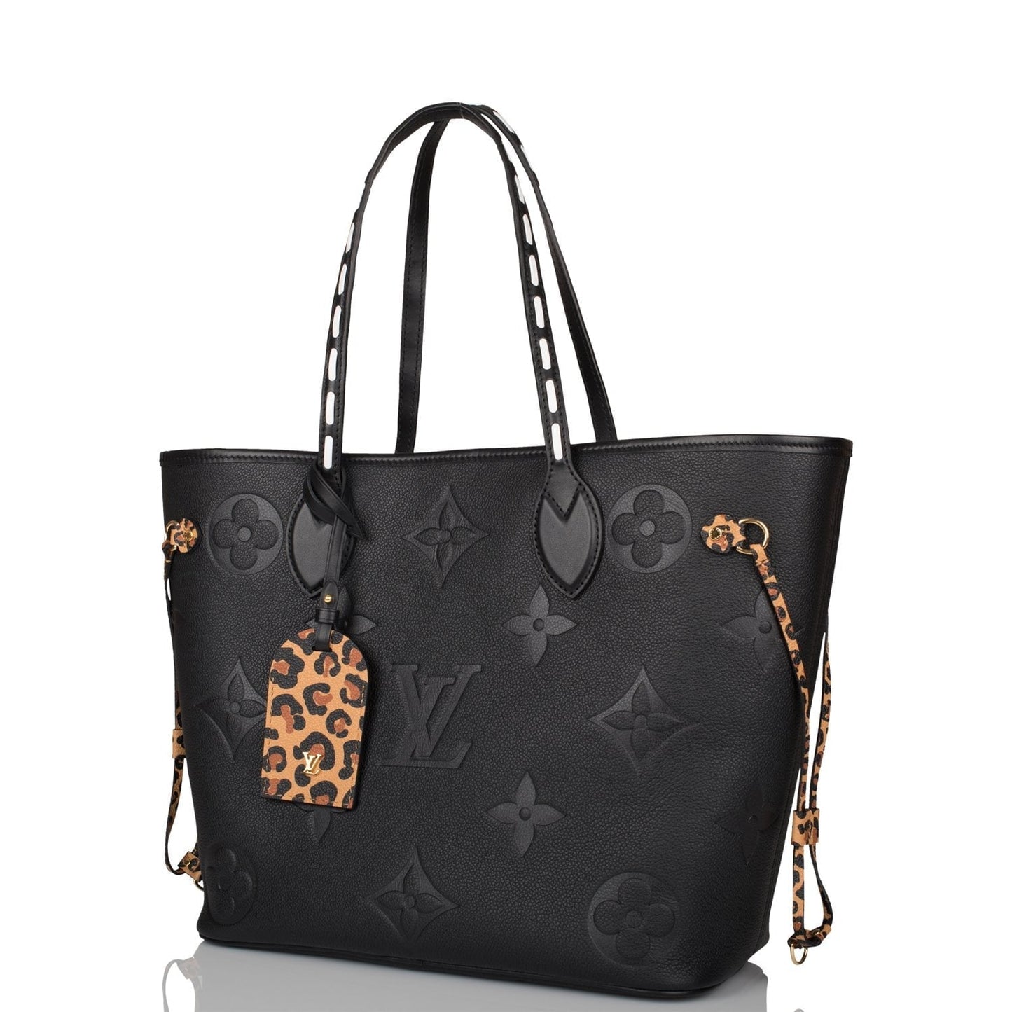 Louis Vuitton Black Wild At Heart Giant Monogram Empreinte Neverfull MM