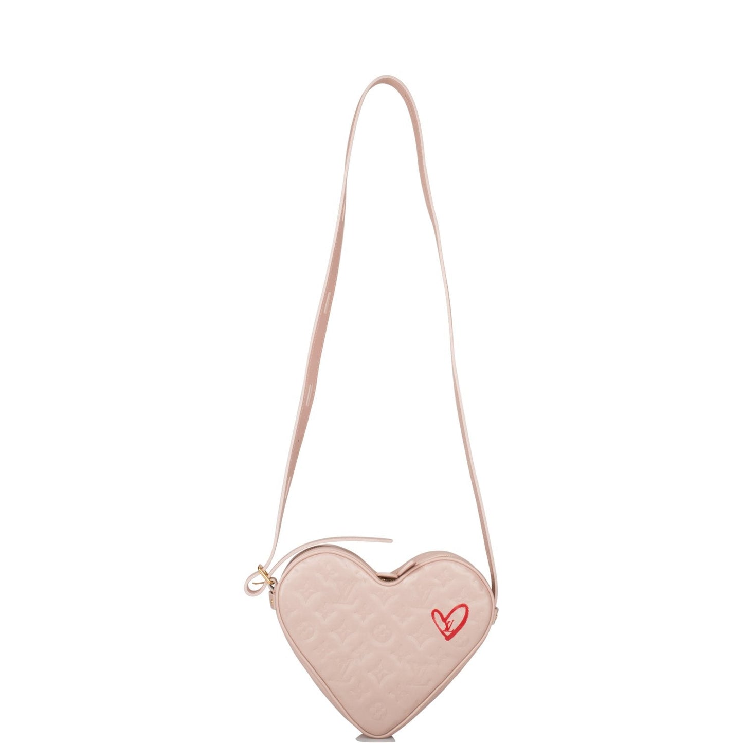 Louis Vuitton Fall In Love Heart Bag Embossed Monogram Light Pink Lambskin