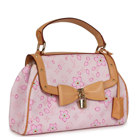 Vintage Louis Vuitton x Takashi Murakami Pink Monogram Cherry Blossom Sac Retro Gold Hardware