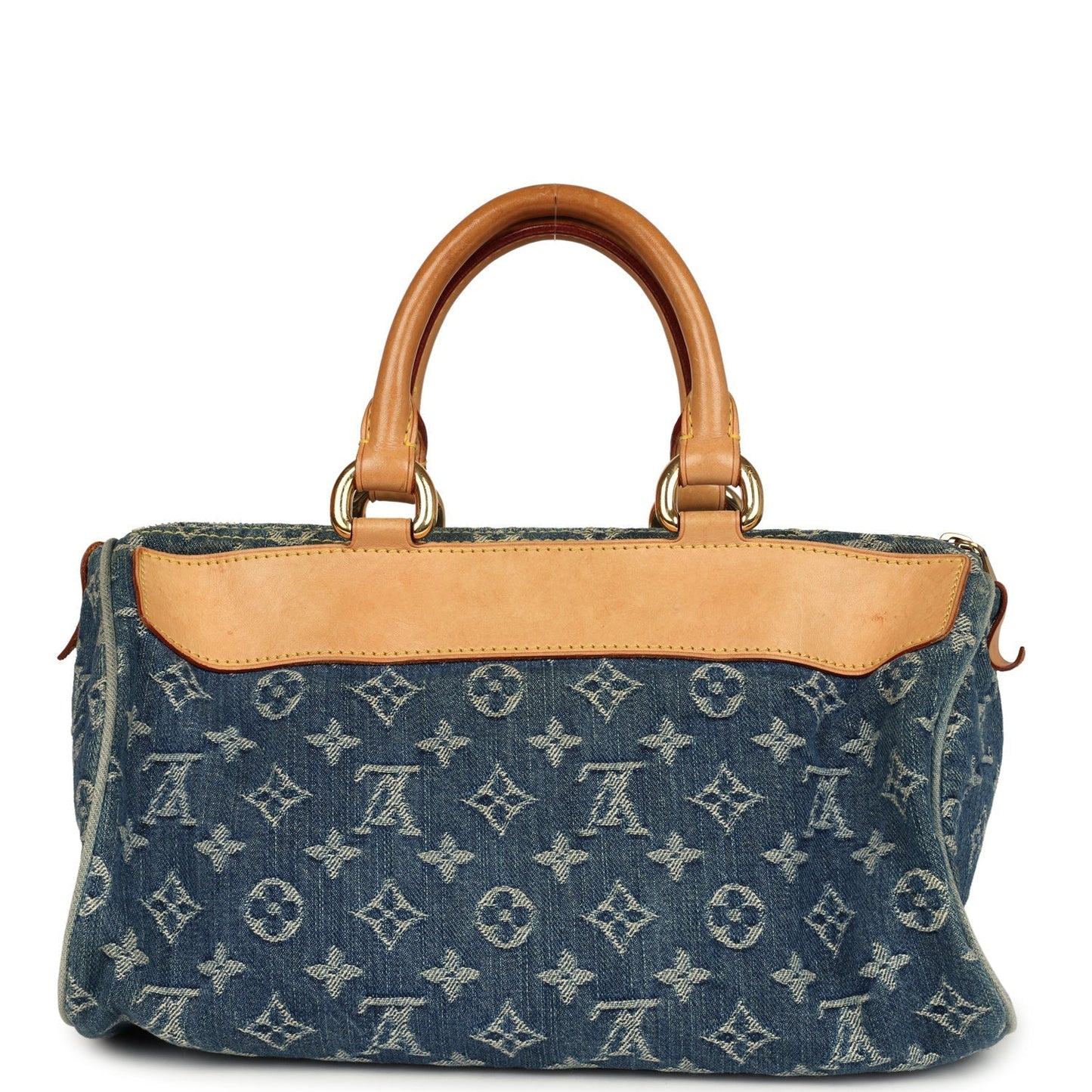 Vintage Louis Vuitton Neo Speedy Blue Denim Monogram Gold Hardware