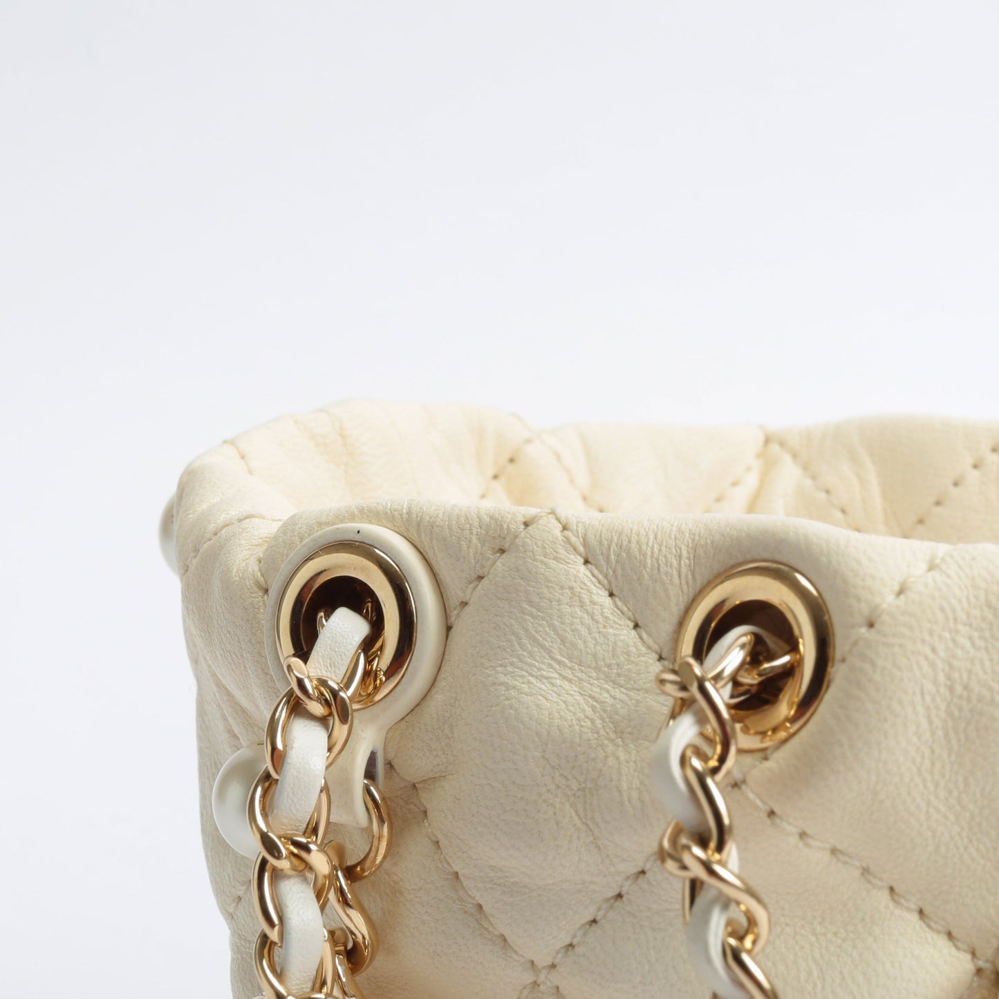 CHANEL Quilted Mini About Pearls Drawstring - OUTLET FINAL SALE