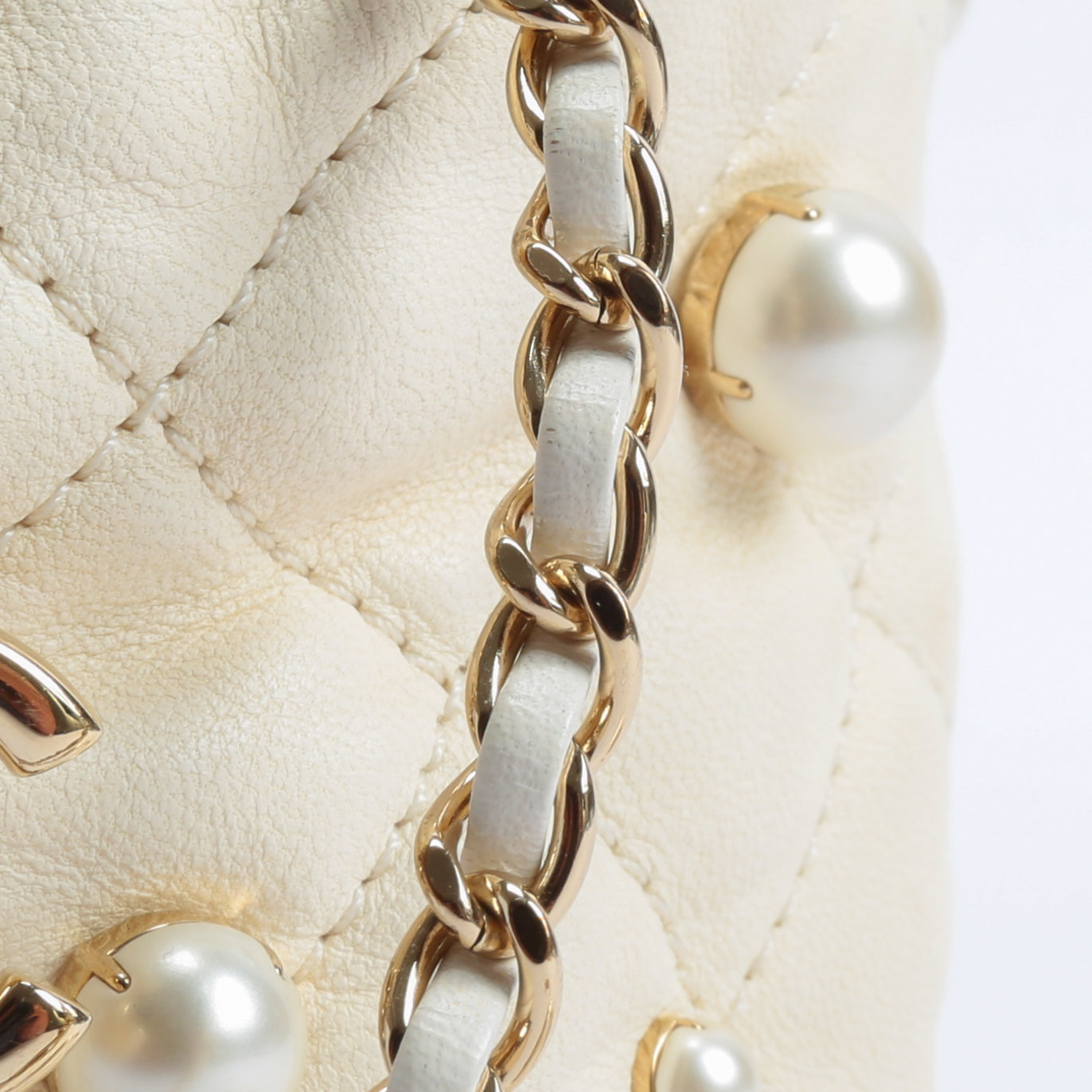 CHANEL Quilted Mini About Pearls Drawstring - OUTLET FINAL SALE