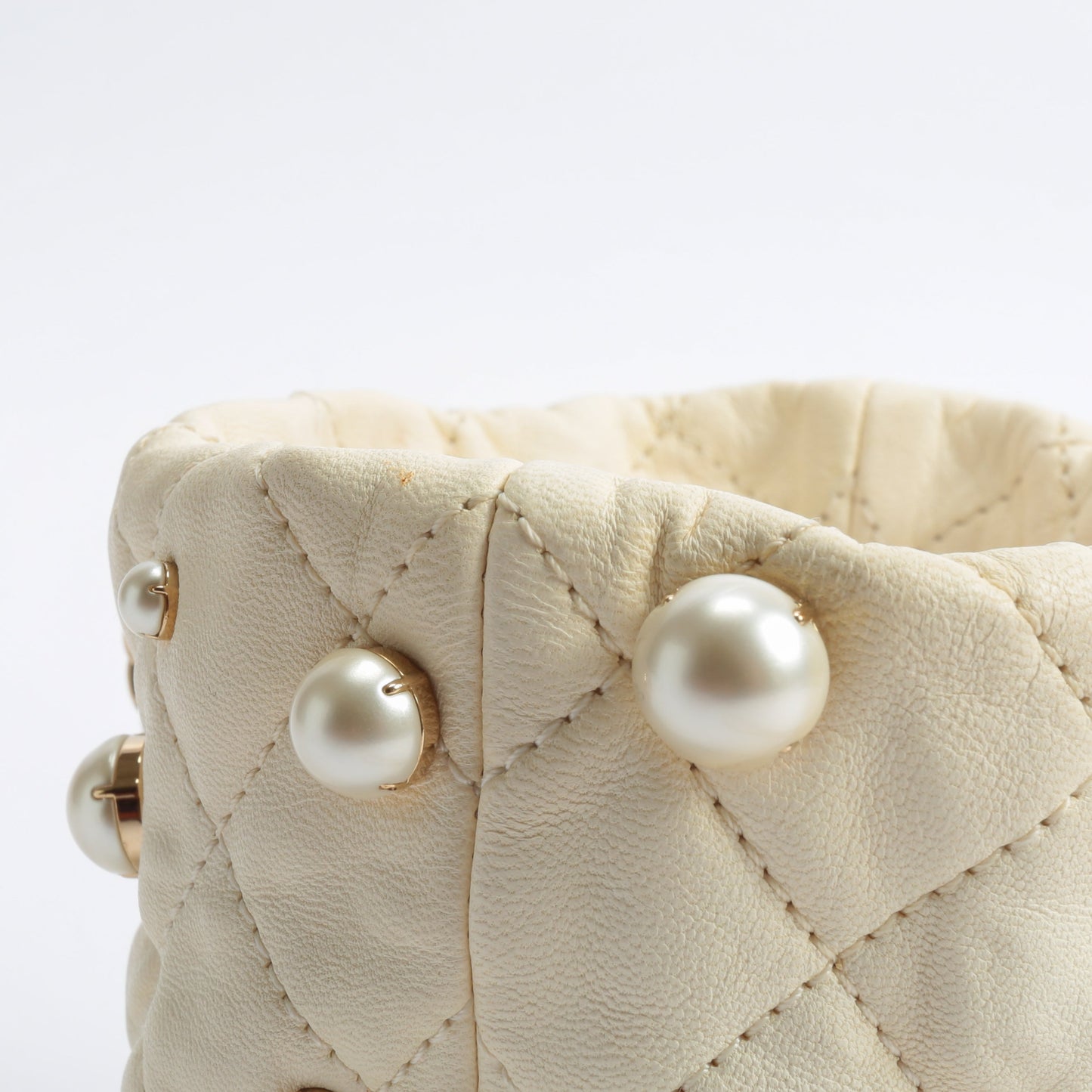 CHANEL Quilted Mini About Pearls Drawstring - OUTLET FINAL SALE