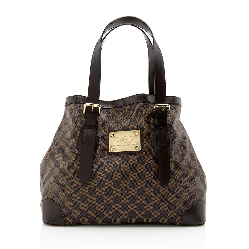 Louis Vuitton Damier Ebene Hampstead MM Tote (SHF-14436)