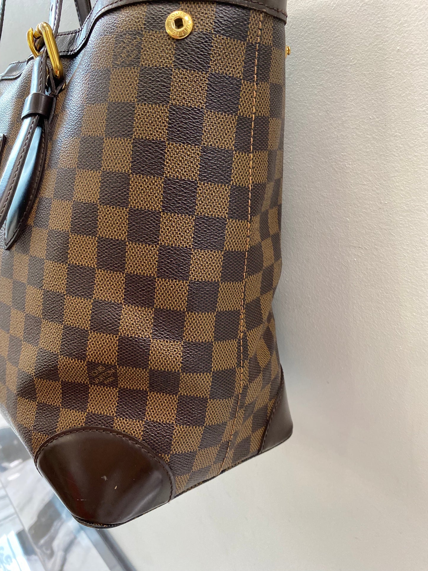 LOUIS VUITTON DAMIER EBENE HAMPSTEAD MM TOTE BAG