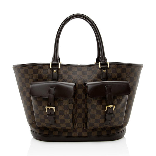 Louis Vuitton Damier Ebene Manosque GM Tote (SHF-14599)