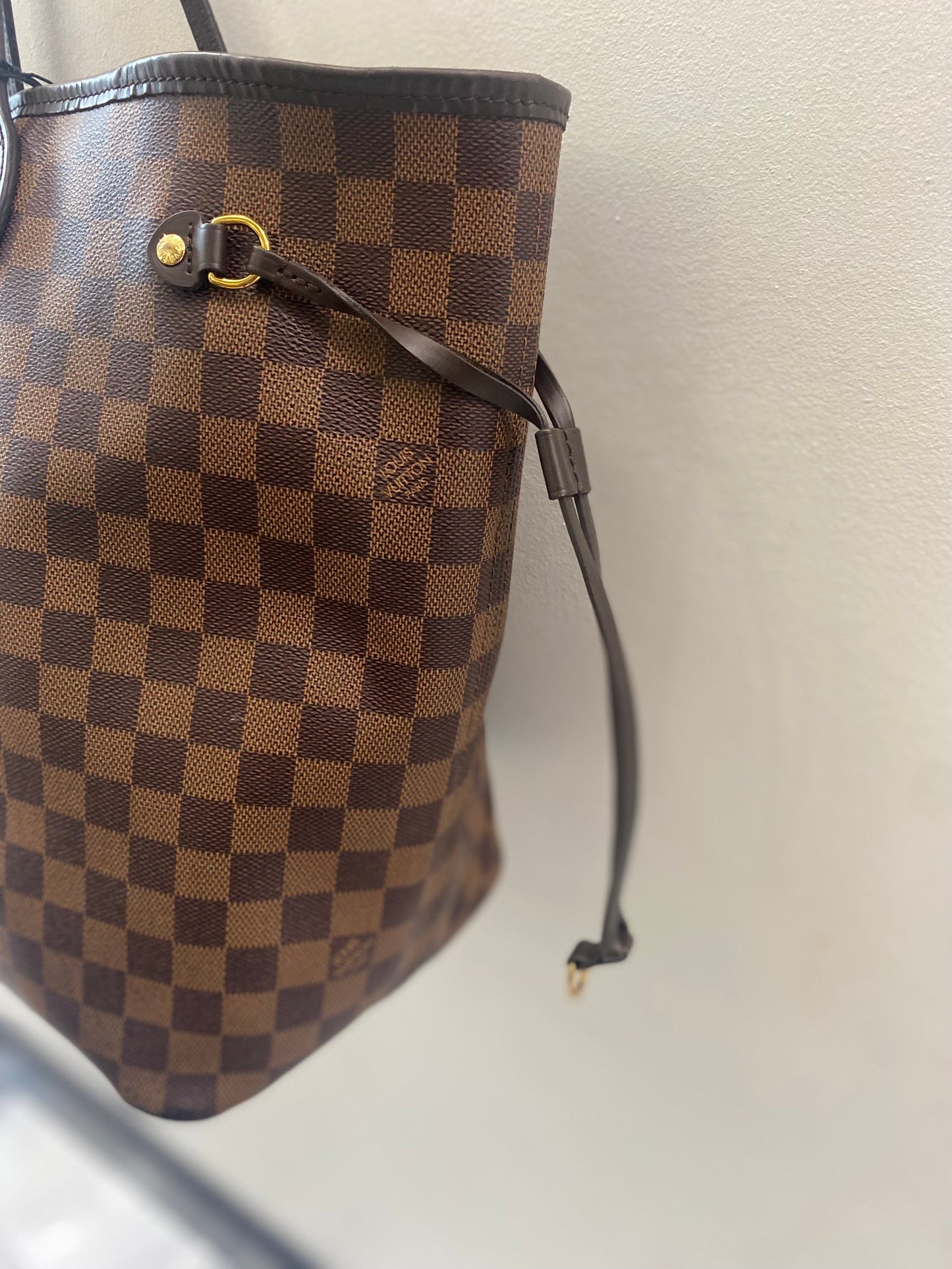 LOUIS VUITTON DAMIER EBENE NEVERFULL GM TOTE BAG