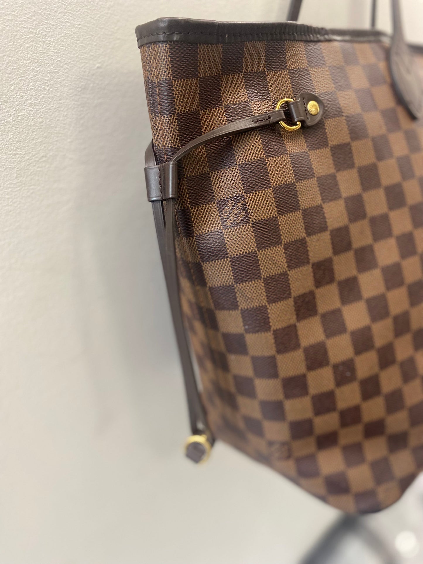 LOUIS VUITTON DAMIER EBENE NEVERFULL GM TOTE BAG