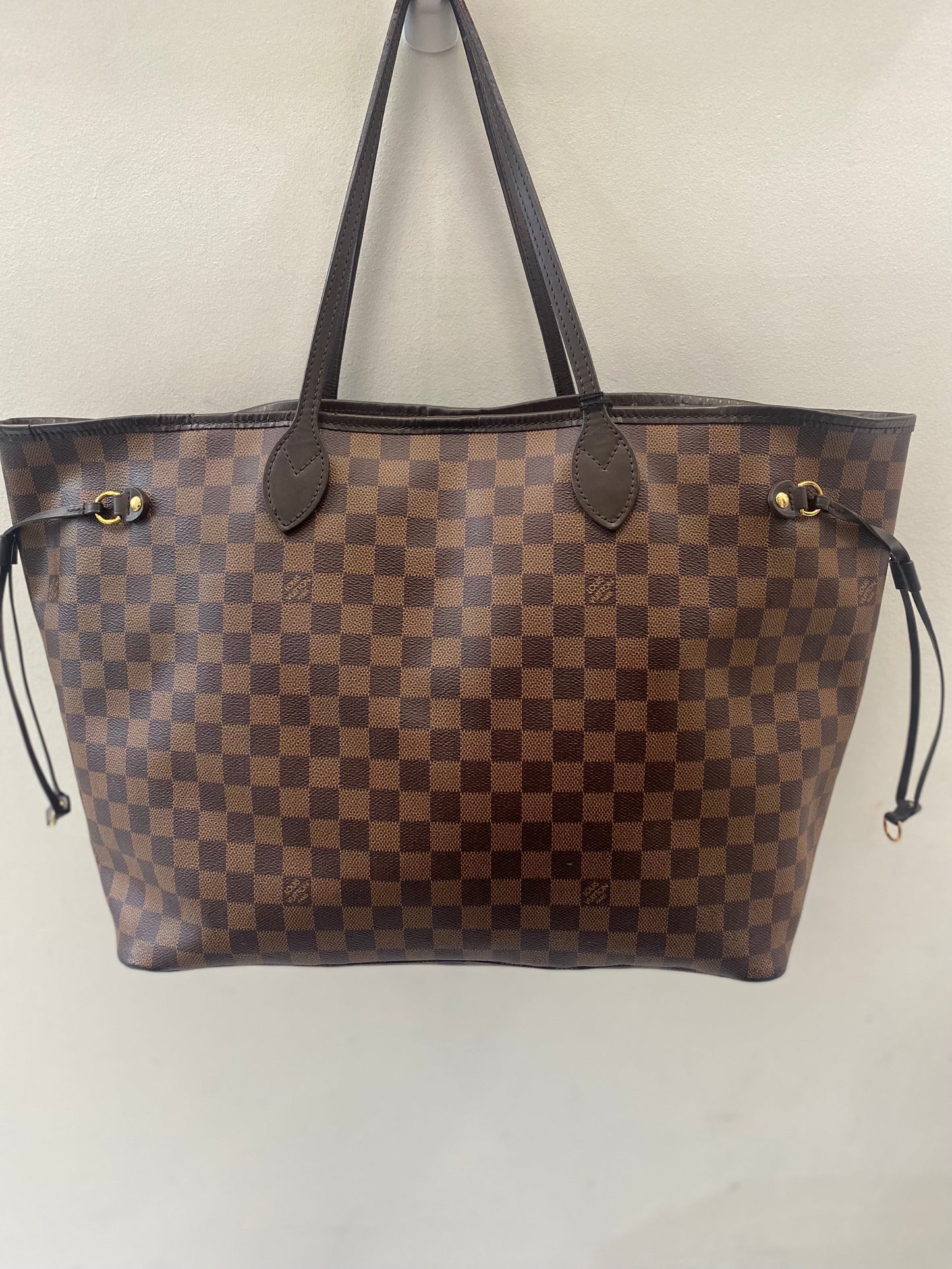 LOUIS VUITTON DAMIER EBENE NEVERFULL GM TOTE BAG