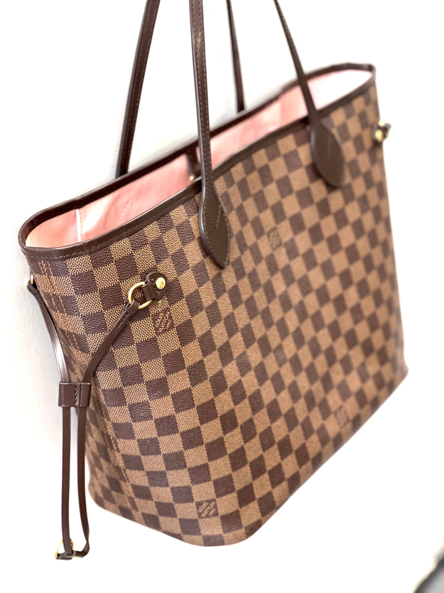 LOUIS VUITTON DAMIER EBENE NEVERFULL MM TOTE BAG