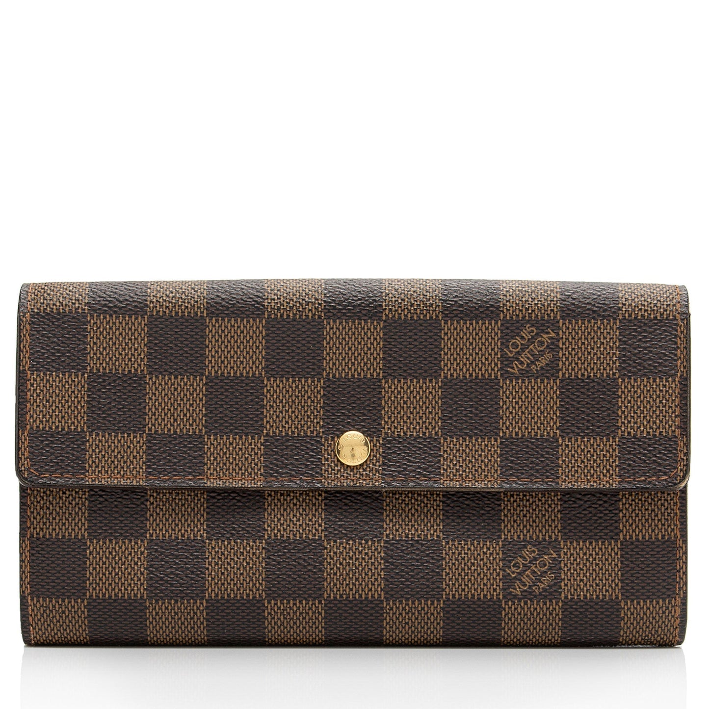 Louis Vuitton Damier Ebene Sarah Wallet (SHF-CpNxea)