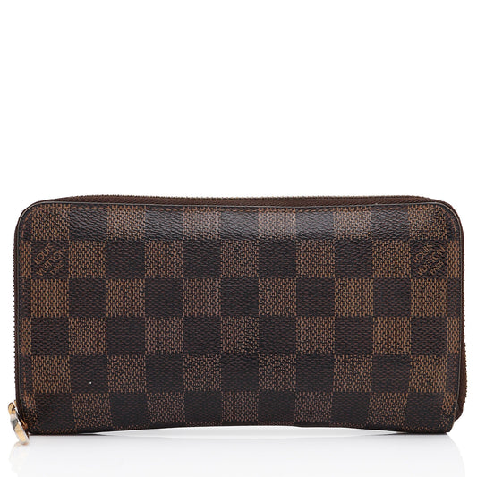 Louis Vuitton Damier Ebene Zippy Wallet (SHF-F2KHrY)