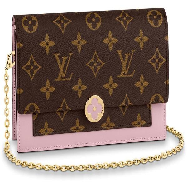 Louis Vuitton Flore Chain Wallet Rose Ballerine